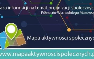 Organizacje pozarządowe z obszaru LGD „ZIELONE SIOŁO” zachęcamy do rejestracji na Mapie Aktywności Społecznych