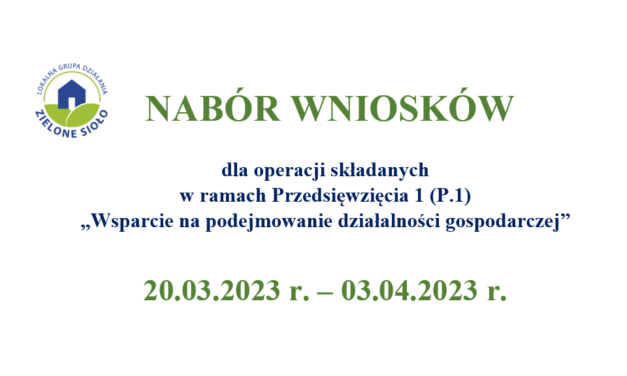 OGŁOSZENIE O NABORZE WNIOSKÓW NR 1/2023