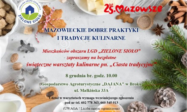 Zapraszamy na świąteczne warsztaty kulinarne